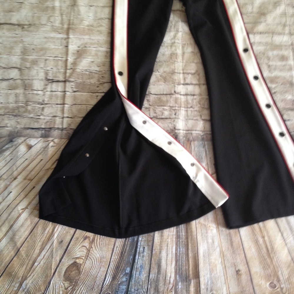 Highwaist flare track pants button buttom Inseam36 - Picture 4 of 5